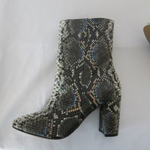 CHINESE LAUNDRY *NEW* KORALINE BOOT Mid Calf Size 6.5 Snakeskin Black Multi - Picture 6 of 13